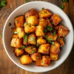 Crispy Butternut Squash in Air Fryer in a serving bowl.